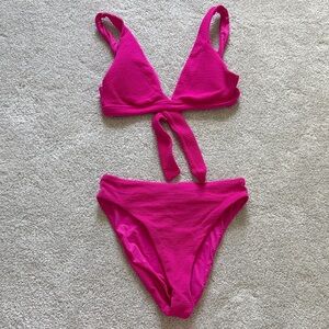 Rebecca Virtue Fuchsia High Waisted Bikini